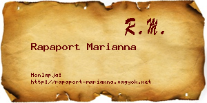 Rapaport Marianna névjegykártya